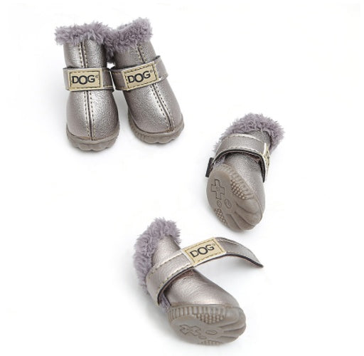 Winter Hundeschuhe mit Warmfutter | Wasserdichte Schneeschuhe für Hunde