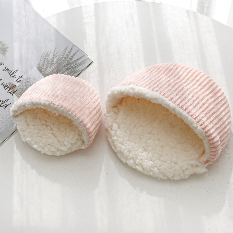 Cordbett für Kleintiere – Weiches Hamsterbett aus Cord und Baumwollsamt