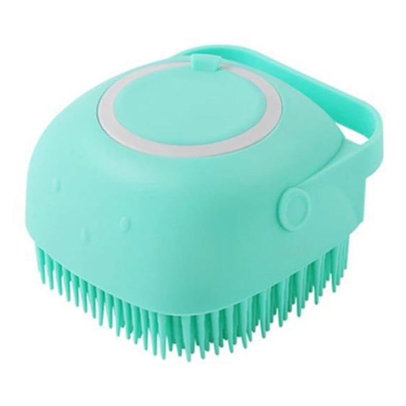 Silikon Hundebürste – 2-in-1 Badebürste & Massagehandschuh mit Shampoo-Spender