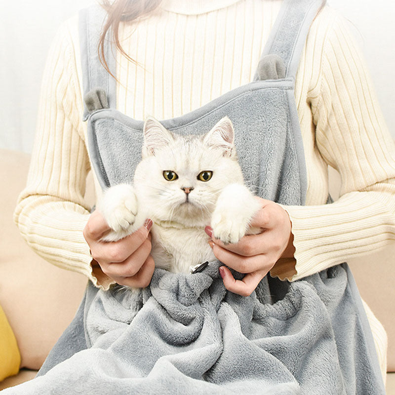 Katzen-Schürze aus Plüsch – weiches Anti-Kratz-Camisole für Haustiere