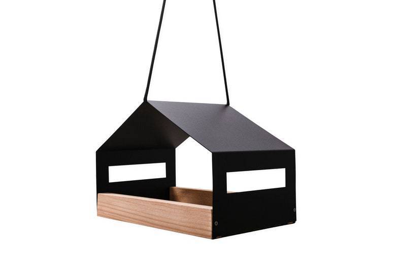 Eleganter Vogel Futterspender aus Metall | Hängefutterstation für Garten und Balkon