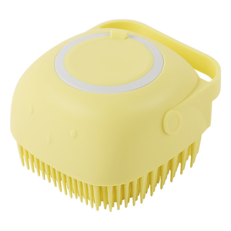 Silikon Hundebürste – 2-in-1 Badebürste & Massagehandschuh mit Shampoo-Spender
