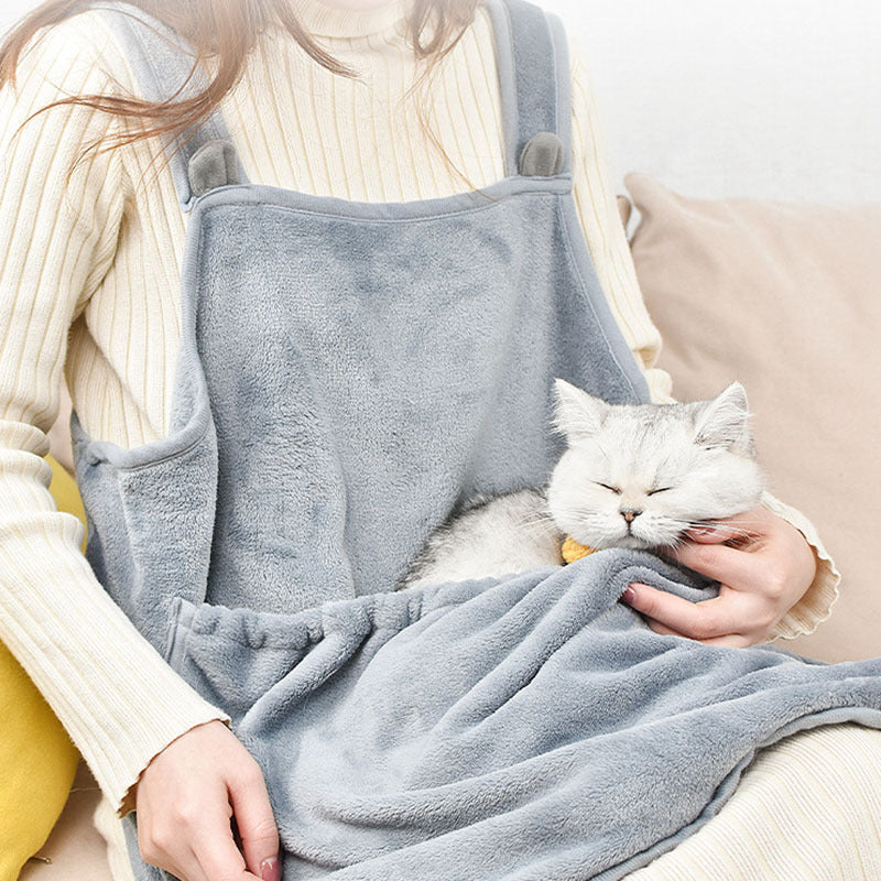 Katzen-Schürze aus Plüsch – weiches Anti-Kratz-Camisole für Haustiere