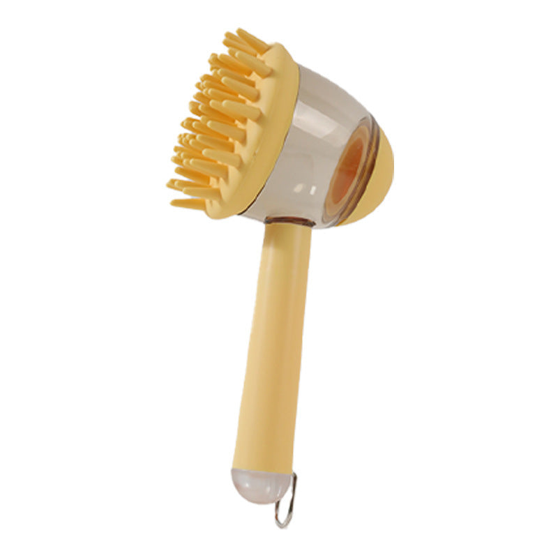 Massagebürste für Haustiere mit integriertem Duschgel-Reservoir
