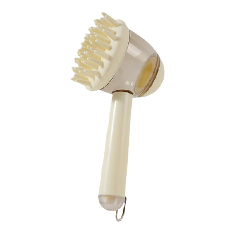 Massagebürste für Haustiere mit integriertem Duschgel-Reservoir