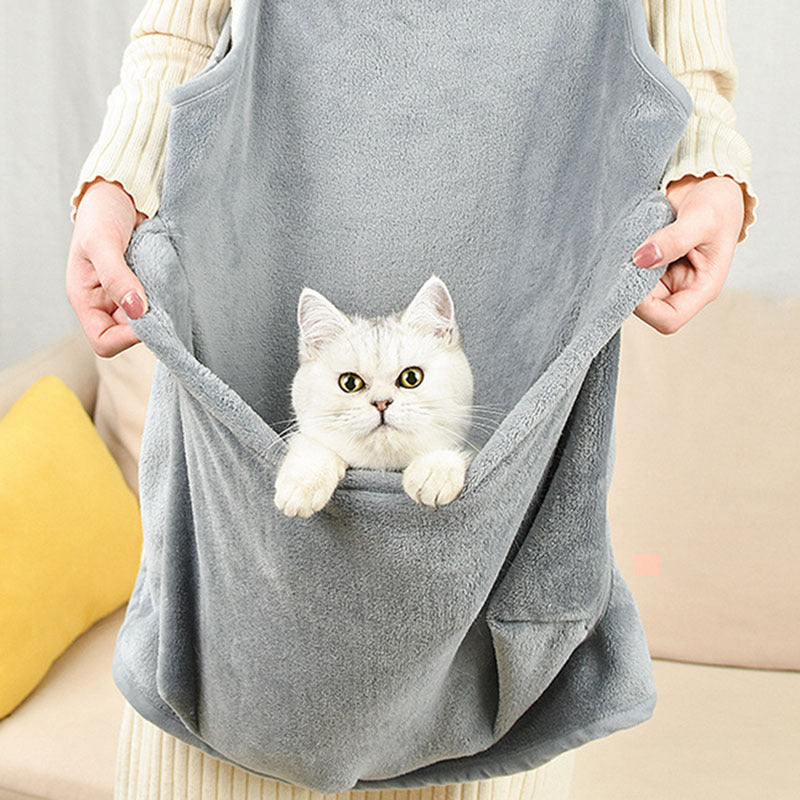 Katzen-Schürze aus Plüsch – weiches Anti-Kratz-Camisole für Haustiere