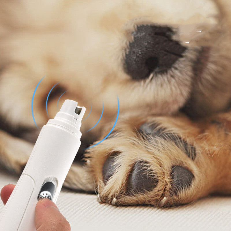 Elektrischer Nageltrimmer mit USB-Ladekabel – Schwarz & Weiss