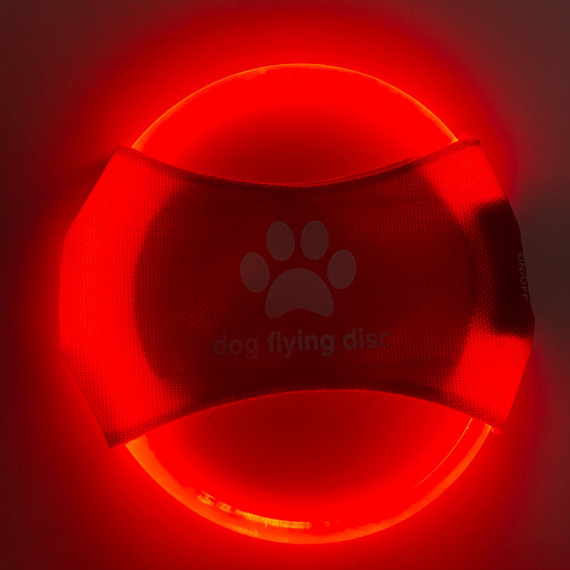 Leuchtender Hunde-Frisbee mit LED – Wiederaufladbares Wurfspielzeug für Tag & Nacht
