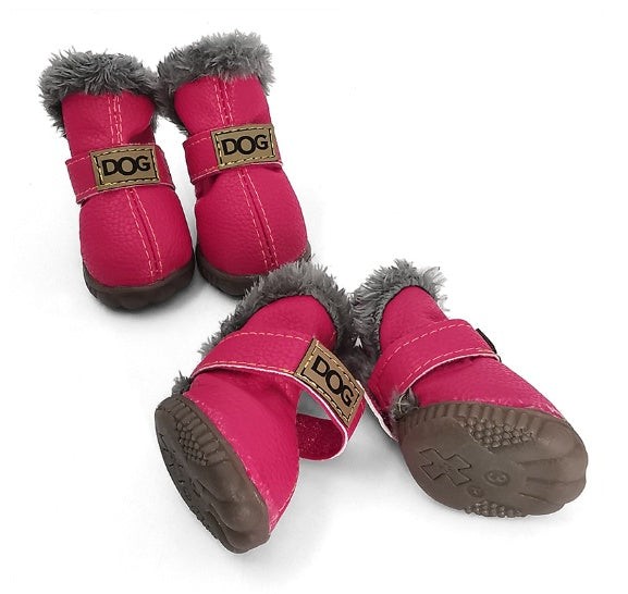 Winter Hundeschuhe mit Warmfutter | Wasserdichte Schneeschuhe für Hunde