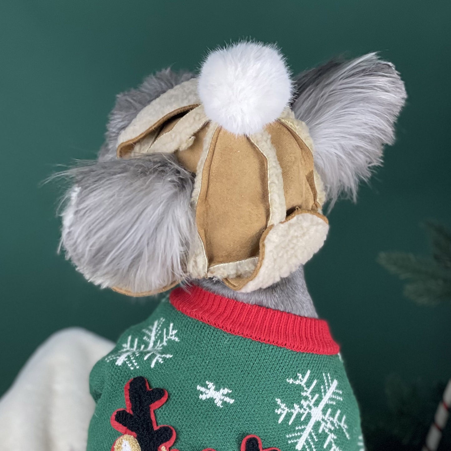Hundemütze Ushanka mit Ohrlöchern | Warme Wintermütze für Hunde