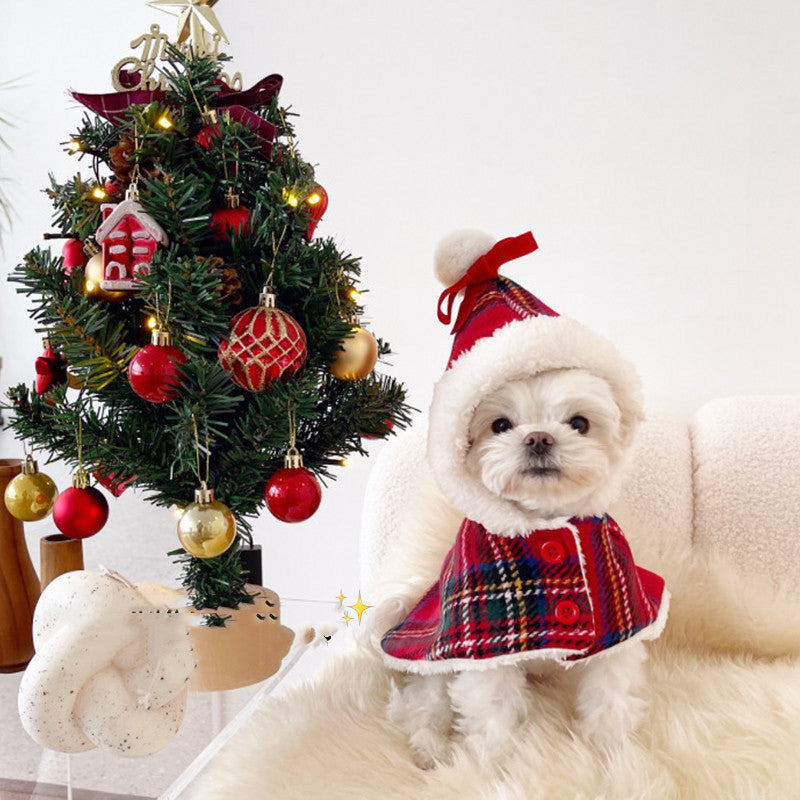 Weihnachts-Hundecape – Festlicher Umhang in Rot