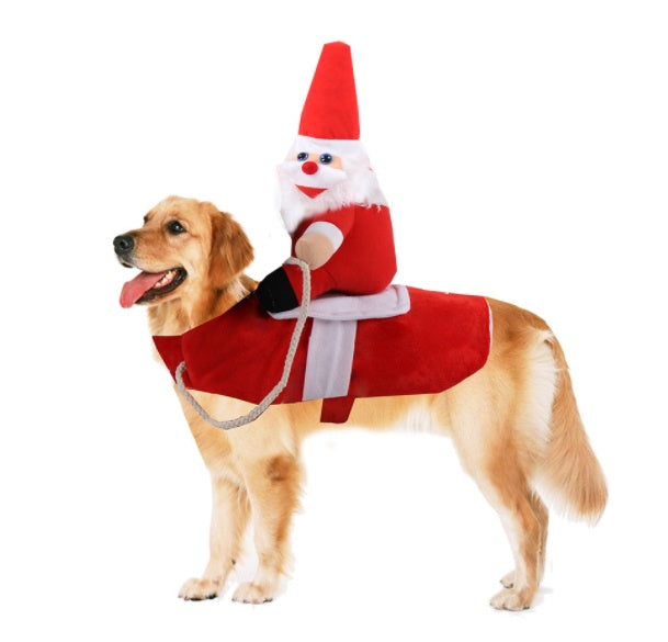 Wintermantel mit Santa Claus auf dem Rücken - für Hunde und Katzen