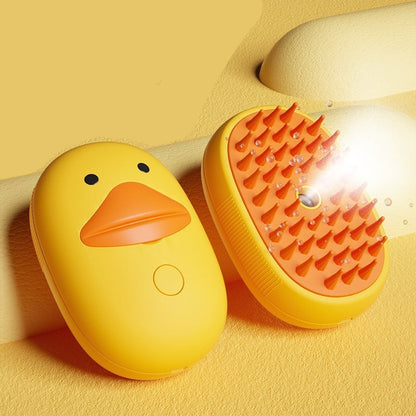 Massagebürste mit integriertem Wasser-Reservoir im Enten-Design