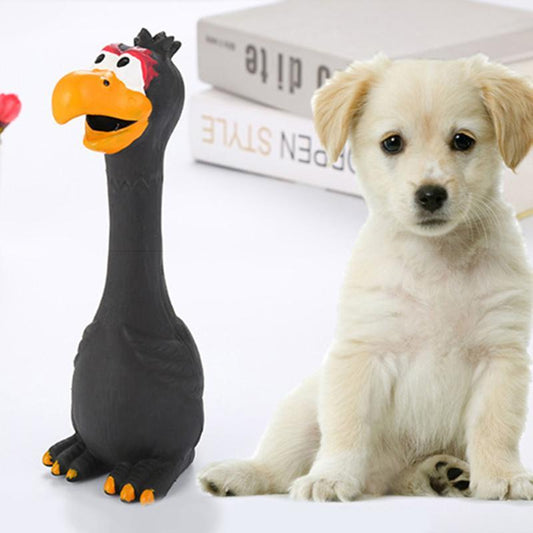 Quietschendes Hundespielzeug – Beissfestes Gummihuhn aus Latex