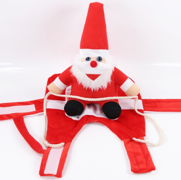 Wintermantel mit Santa Claus auf dem Rücken - für Hunde und Katzen