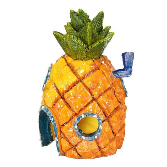 Cartoon Ananas Haus – Lustige Aquarium-Deko für dein Fischbecken