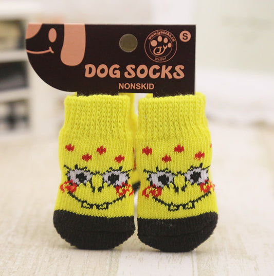 Dog Socks Hundesocken für kleine & mittlere Hunde | 4 bunte Designs