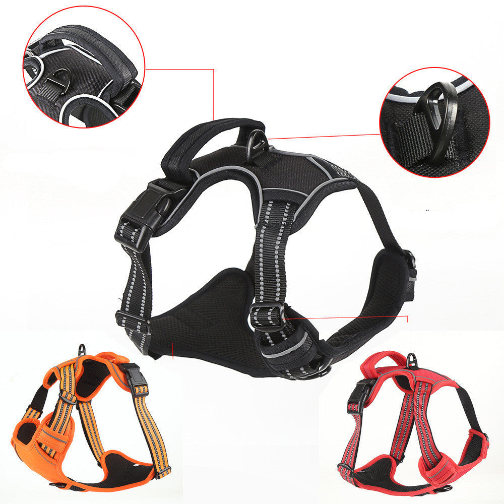 Atmungsaktives No-Pull Hundegeschirr mit Reflektoren