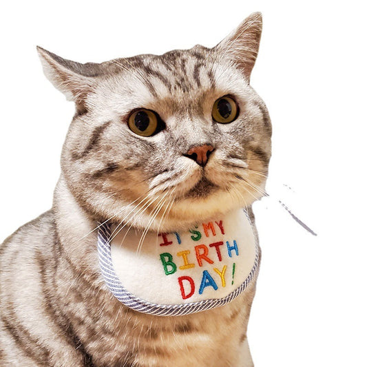 Geburtstags-Halstuch für Hunde & Katzen | Dreieckstuch "It's my Birthday"