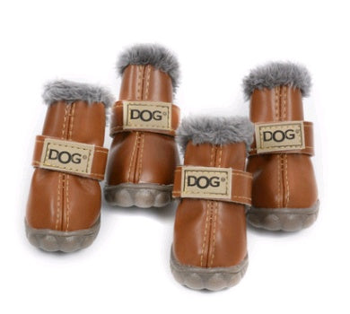 Winter Hundeschuhe mit Warmfutter | Wasserdichte Schneeschuhe für Hunde