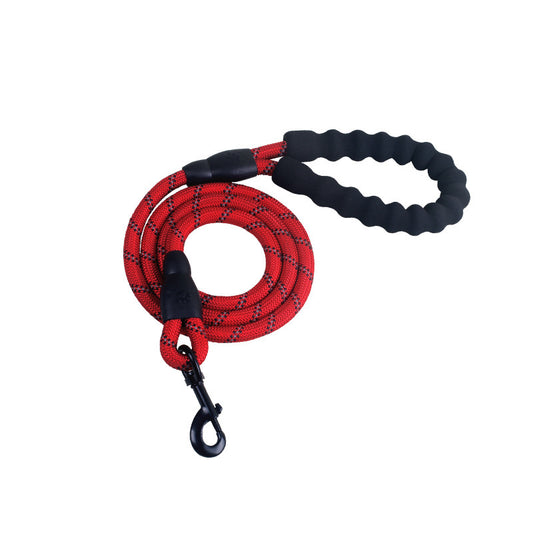 Reflektierende Hundeleine (versch. Farben) – Robuste Nylon-Leine mit Anti-Rutsch-Griff