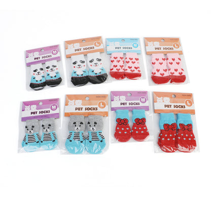 Rutschfeste Socken für Hunde & Katzen – warm & bequem im 4er-Set