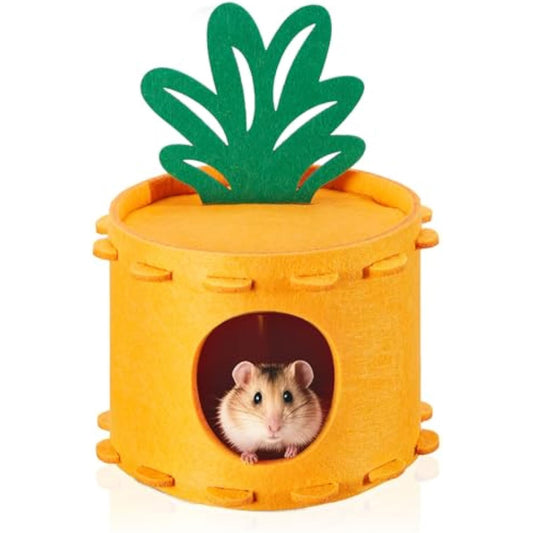 Filz-Hamsterhaus in Karottenform – Gemütliche Höhle für Hamster, Mäuse und Kleintiere