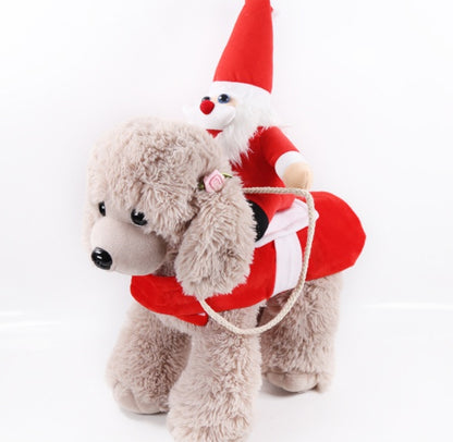 Wintermantel mit Santa Claus auf dem Rücken - für Hunde und Katzen
