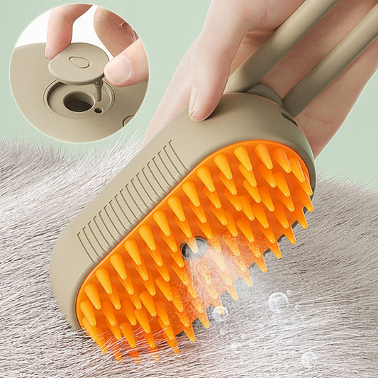 Elektrische Dampf-Bürste für Katzen & Hunde – 3-in-1 Fellpflege & Massage