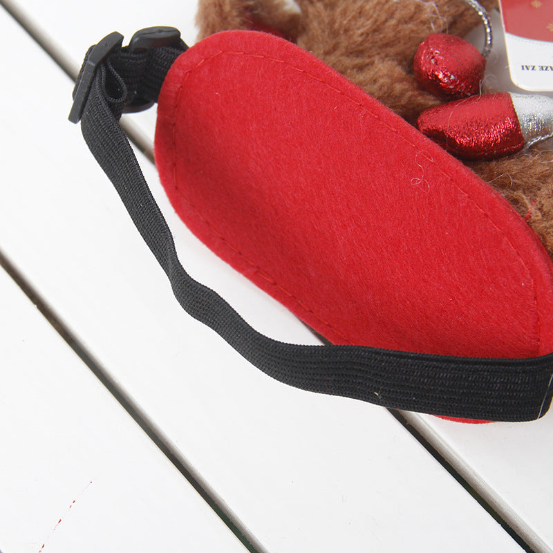 Weihnachtlicher Rentier-Kopfschmuck für Hunde & Katzen – Verstellbar und weich