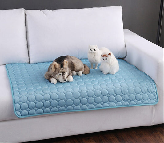 Kühlmatte für Hunde & Katzen – Ice Silk Sommer-Pad, waschbar