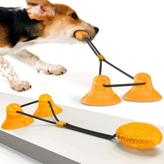 Suction Toy for Dogs – Interactive Chew Toy with Treat Ball