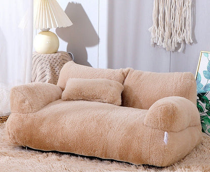 Luxus Haustier Sofa – Weiches Winterbett für kleine und mittelgrosse Hunde und Katzen