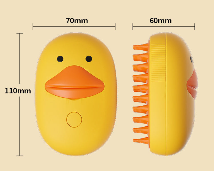 Massagebürste mit integriertem Wasser-Reservoir im Enten-Design