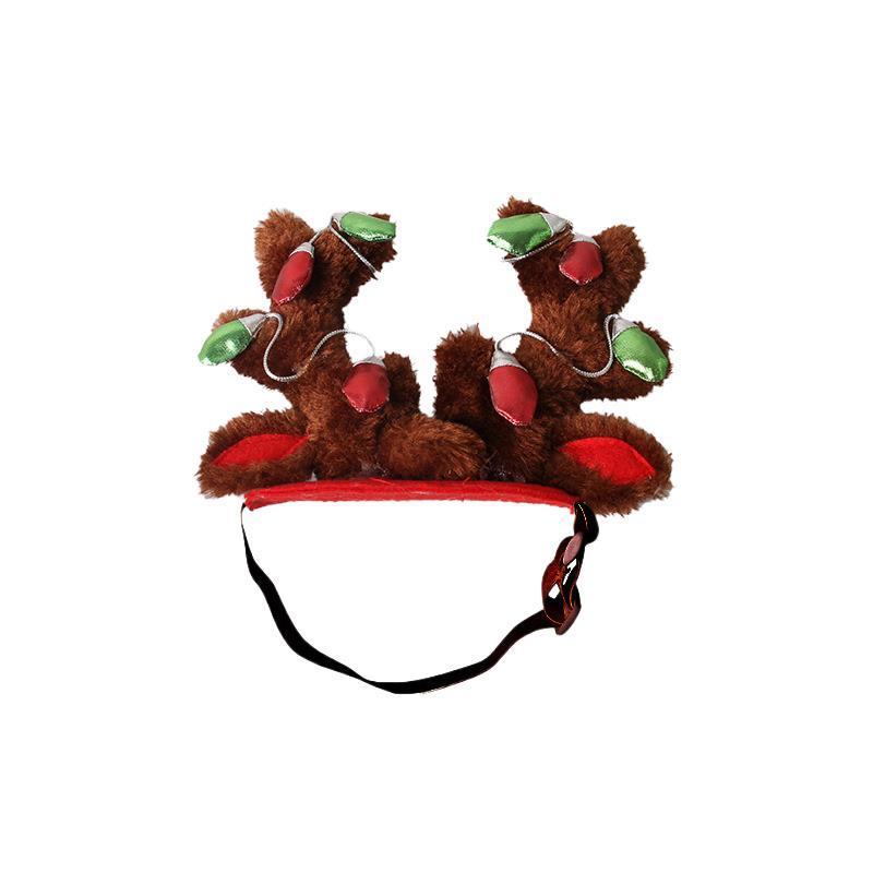 Weihnachtlicher Rentier-Kopfschmuck für Hunde & Katzen – Verstellbar und weich