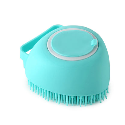 Silikon Hundebürste – 2-in-1 Badebürste & Massagehandschuh mit Shampoo-Spender