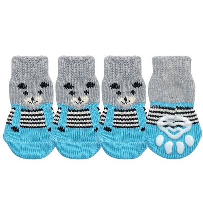 Rutschfeste Socken für Hunde & Katzen – warm & bequem im 4er-Set