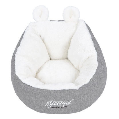 Kuscheliges Huustierbett mit Höhlenfunktion – Warmer Schlafsack für Katzen und Hunde
