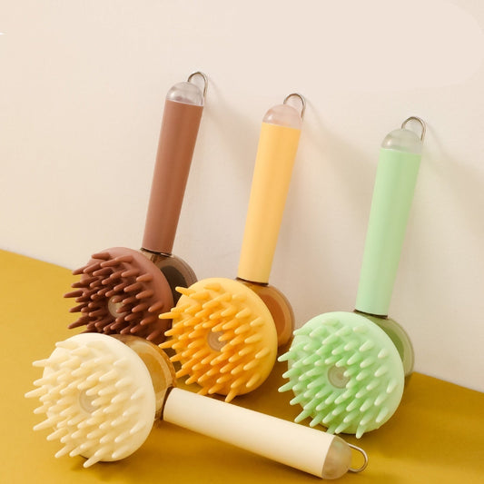 Massagebürste für Haustiere mit integriertem Duschgel-Reservoir