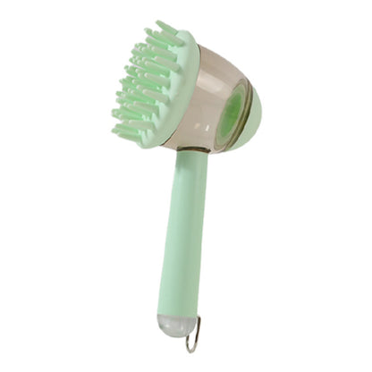 Massagebürste für Haustiere mit integriertem Duschgel-Reservoir