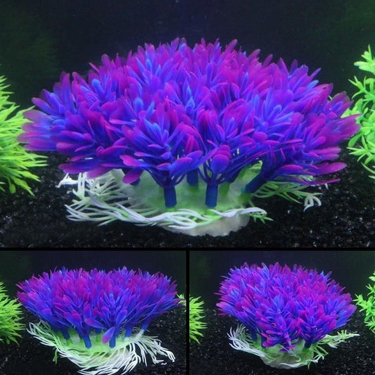Aquarium Pflanzen Dekoration – Künstliche Wasserpflanzen mit Gipsbasis