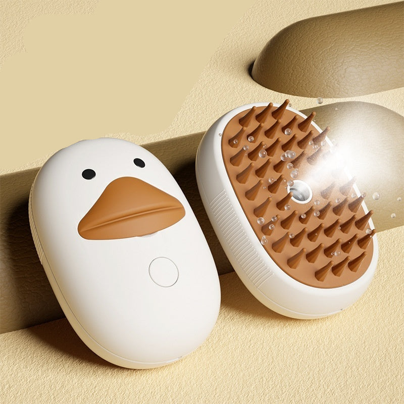 Massagebürste mit integriertem Wasser-Reservoir im Enten-Design
