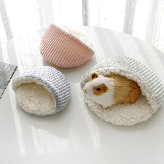 Cordbett für Kleintiere – Weiches Hamsterbett aus Cord und Baumwollsamt