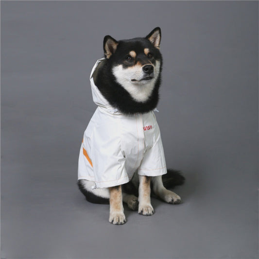 Astronauten-Style Regenjacke – Hunderegenmantel windfest