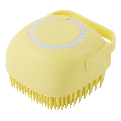 Silikon Hundebürste – 2-in-1 Badebürste & Massagehandschuh mit Shampoo-Spender