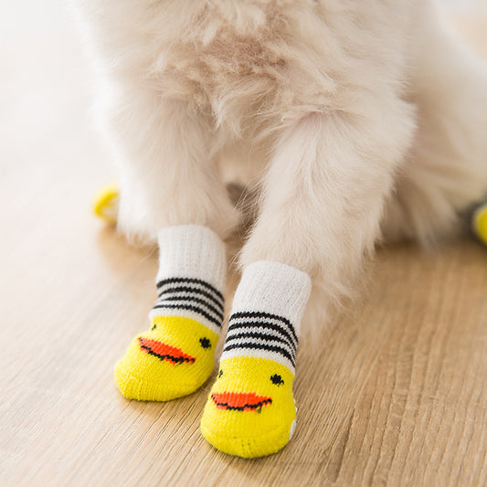 Rutschfeste Socken für Hunde & Katzen – warm & bequem im 4er-Set
