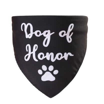 Hochzeits-Halstuch für Hunde | Festliches Dreieckstuch „Best Dog“ & „Dog of Honor“