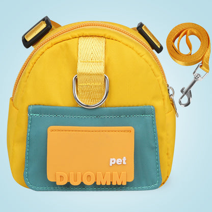 Duomm Hunde-Rucksack mit Snacktasche | Verstellbares Brustgeschirr für Reisen & Wandern