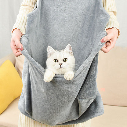 Katzen-Schürze aus Plüsch – weiches Anti-Kratz-Camisole für Haustiere