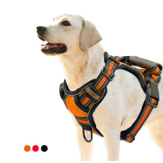 Atmungsaktives No-Pull Hundegeschirr mit Reflektoren